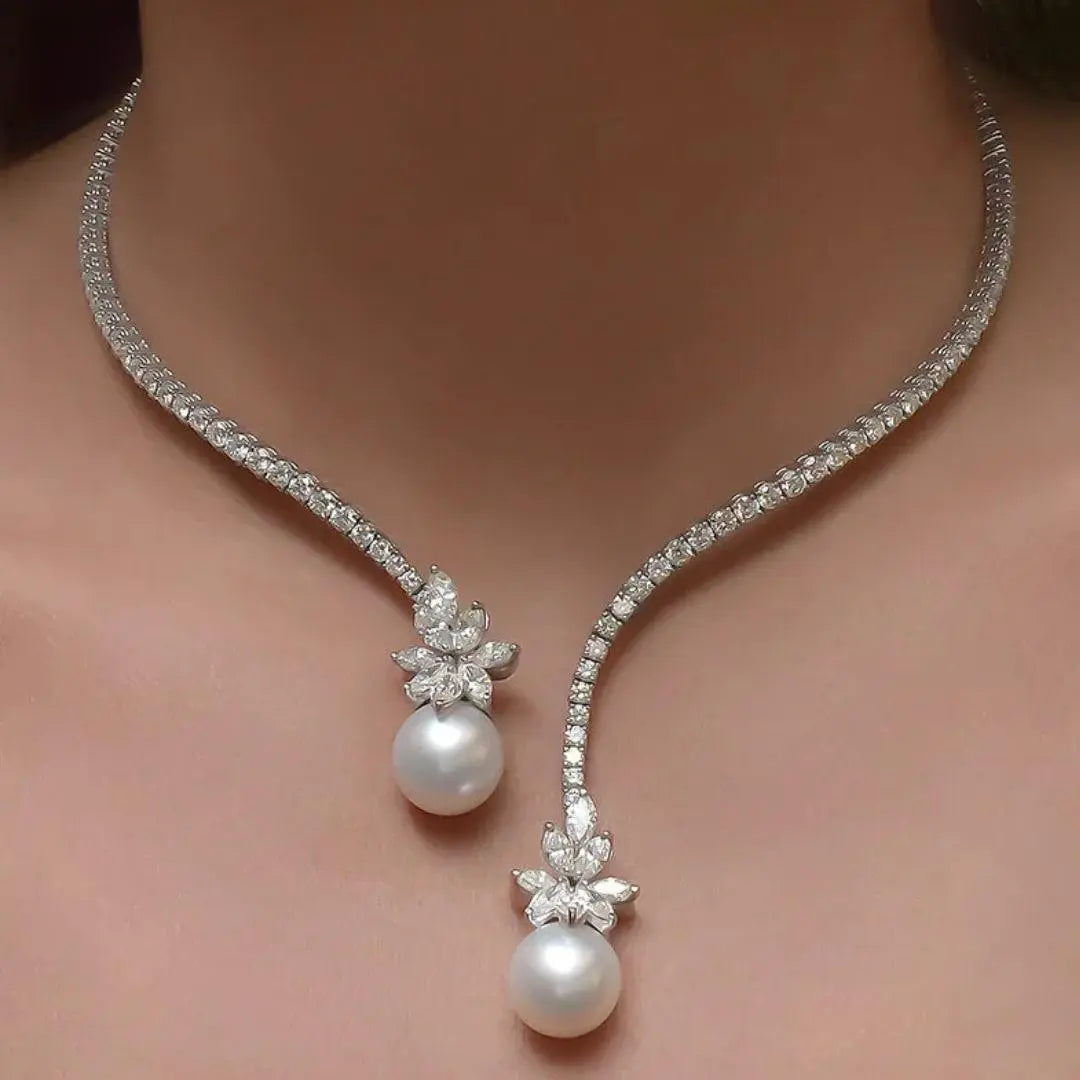Elegante y Brillante Collar de Perlas en Plata - Raúl & Sara Madrid