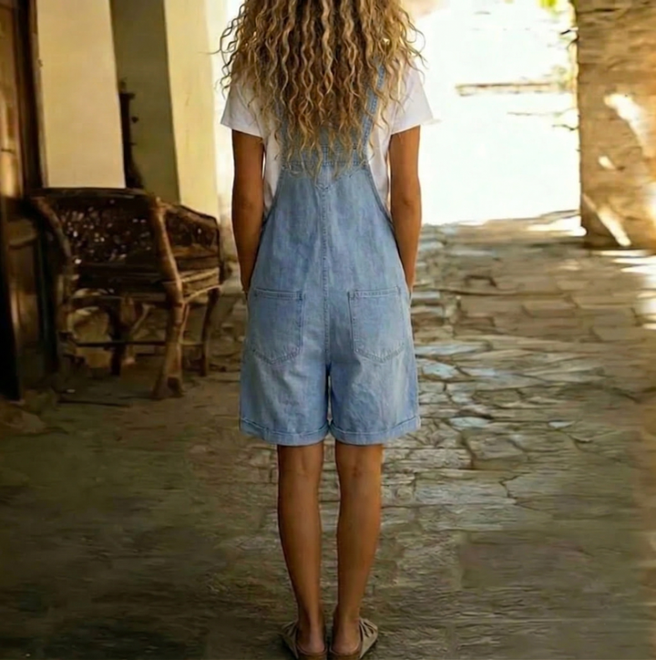 Olalla™ | Short Denim Overalls with Adjustable Straps