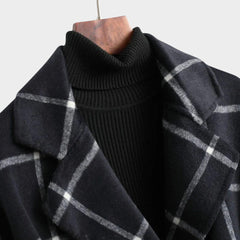 Adriana · Abrigo Clásico de Invierno con Diseño de Cuadros - Raúl & Sara Madrid