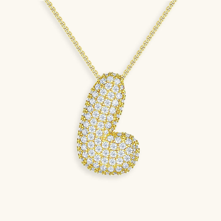 Melanie – Doble corazón en collar dorado