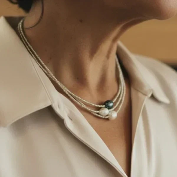 Collar de Perlas Naturales Elegantes - Raúl & Sara Madrid