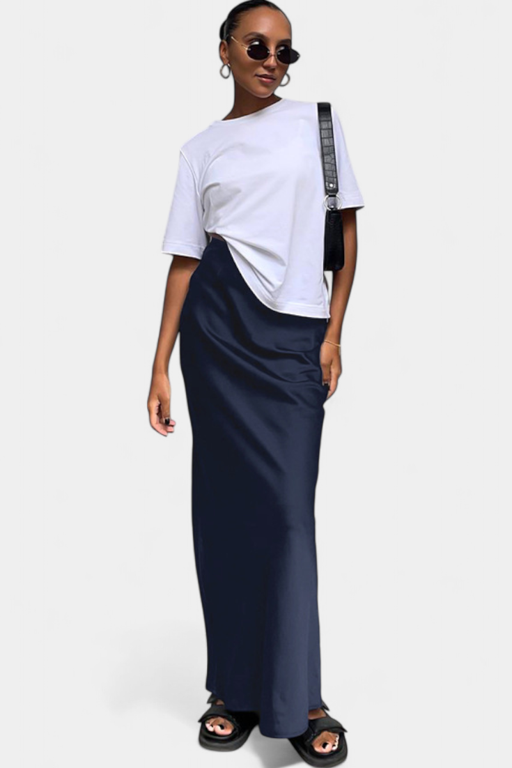 Falda Maxi Utility Fable con Diseño Liso y Acabado Elegante