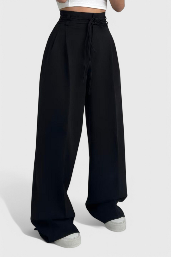 Sophie Pantalones de pierna ancha con cintas ajustables