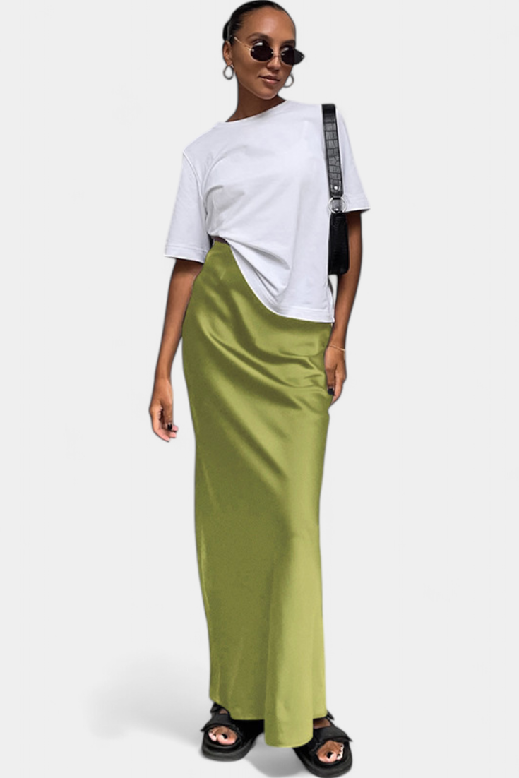 Falda Maxi Utility Fable con Diseño Liso y Acabado Elegante