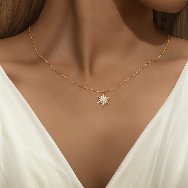 Amálie – Collar de plata delicado con colgante circular.