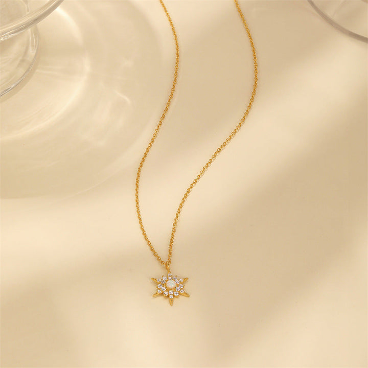 Amálie – Collar de plata delicado con colgante circular.