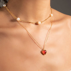 Collar con colgante de gota brillante - Raúl & Sara Madrid
