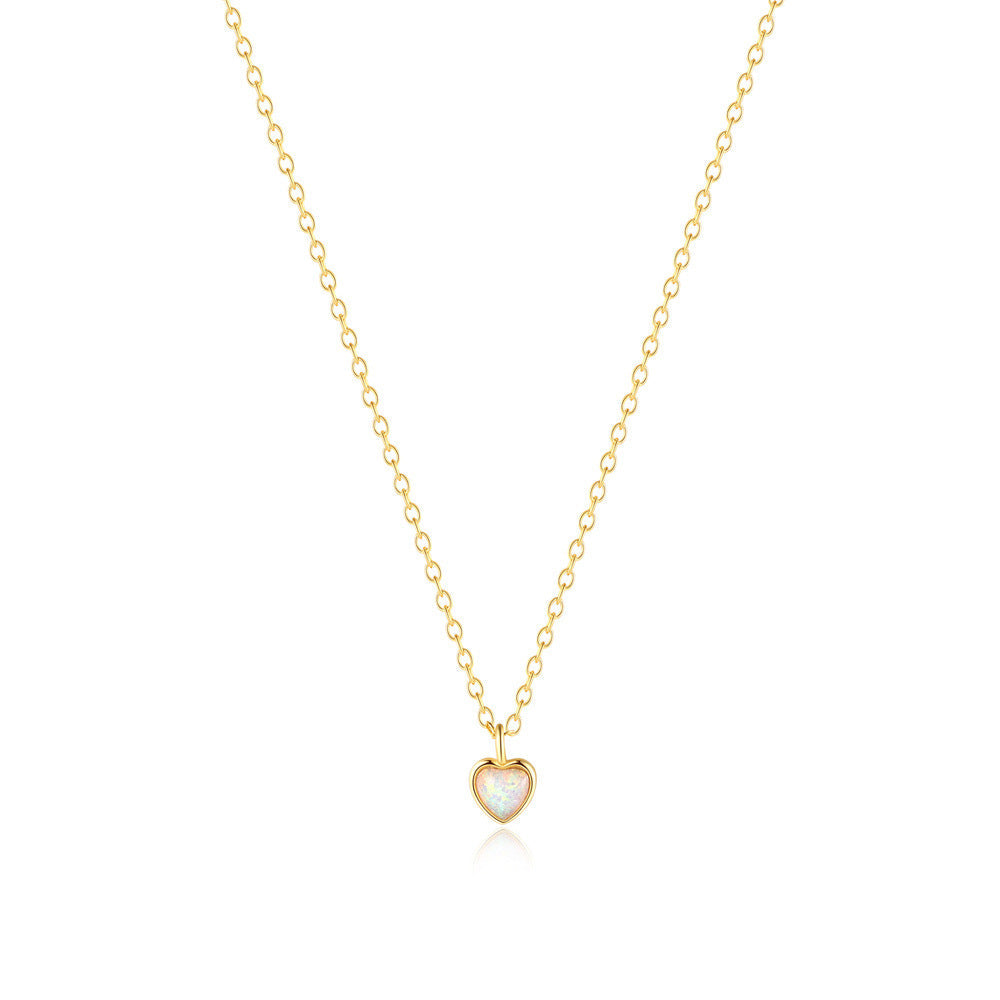 Helena – Delicate Silver Necklace with Tiny Heart