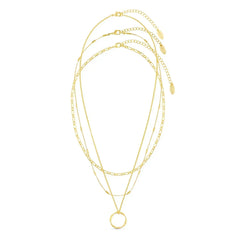 Collar dorado con colgante elegante y estructurado - Raúl & Sara Madrid