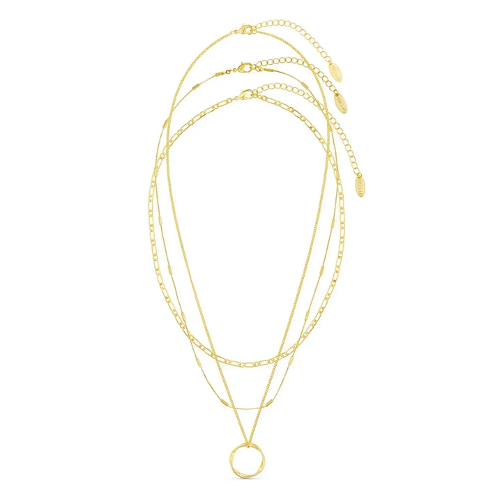 Ruth – Collana dorata con pendente elegante e strutturato