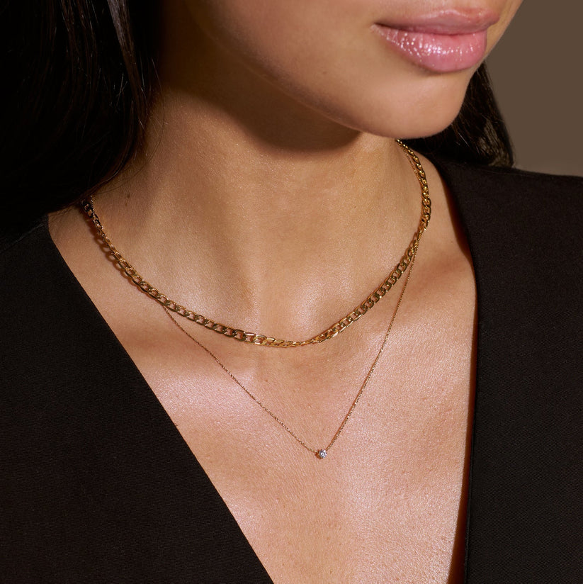 Collar de eslabones lisos