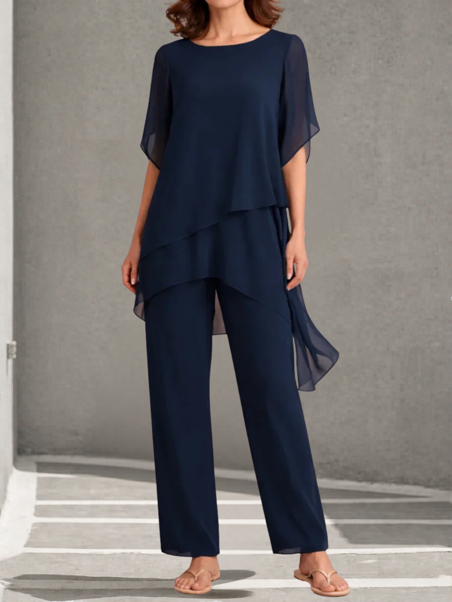 Aurora · Conjunto de Pantalones Palazzo de Gasa - Raúl & Sara Madrid
