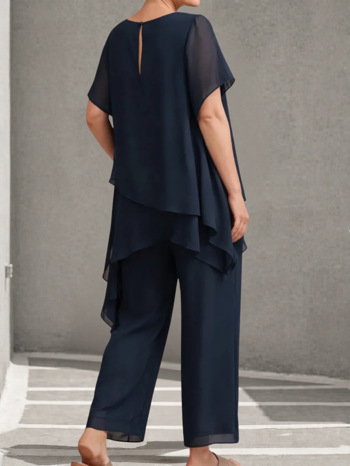 Aurora™ | Conjunto de Pantalones Palazzo de Gasa
