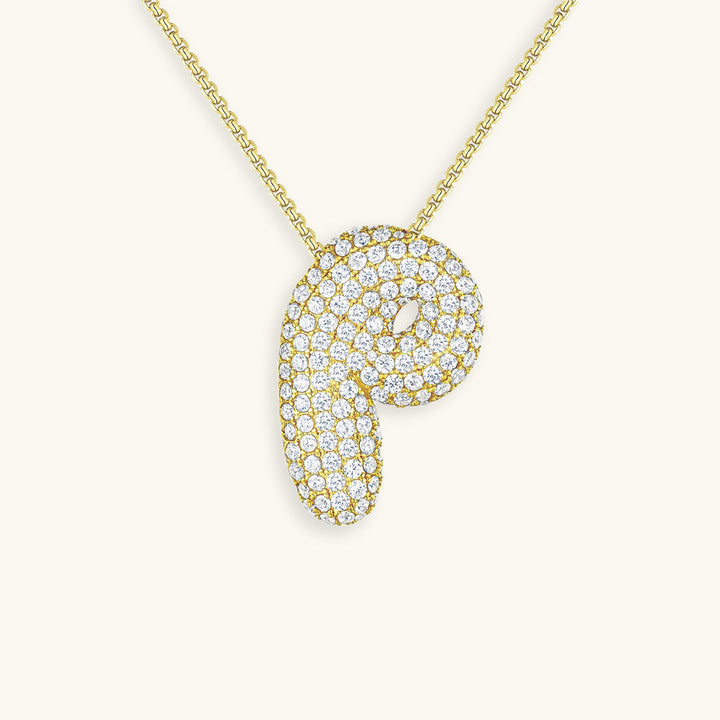 Melanie – Doble corazón en collar dorado