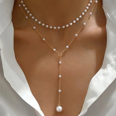 Collar de dos hileras de perlas con colgante - Raúl & Sara Madrid