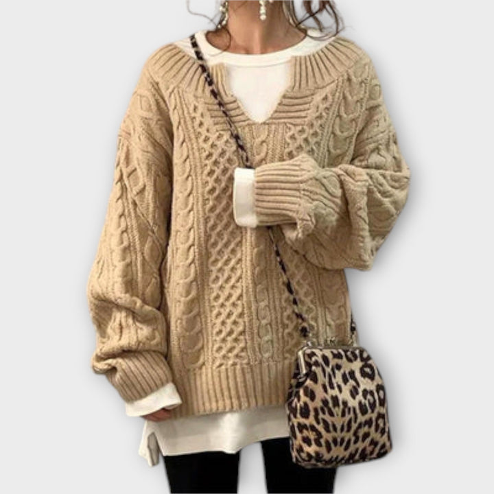 Lili - Oversized Cable-Knit Sweater