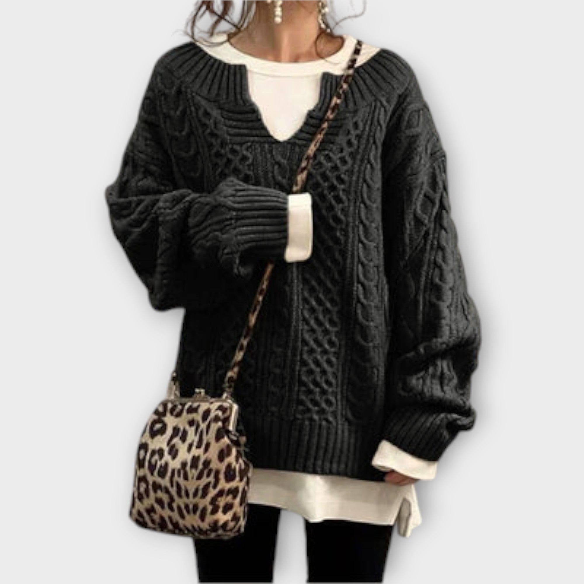 Lili · Jersey Oversize de Punto Trenzado - Raúl & Sara Madrid