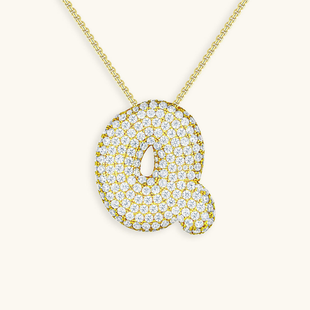 Melanie – Doble corazón en collar dorado