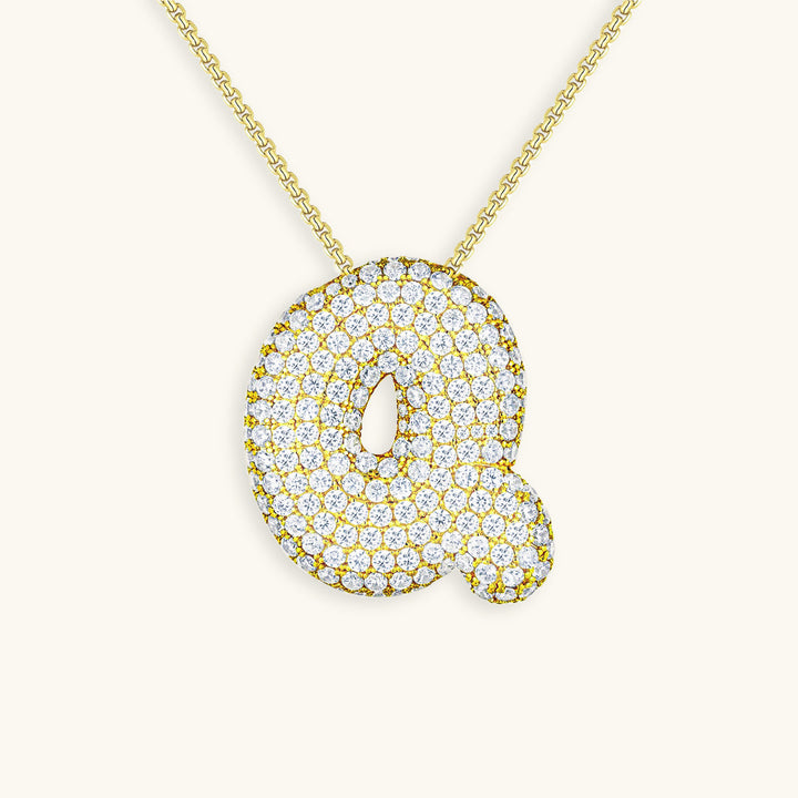 Melanie – Doble corazón en collar dorado