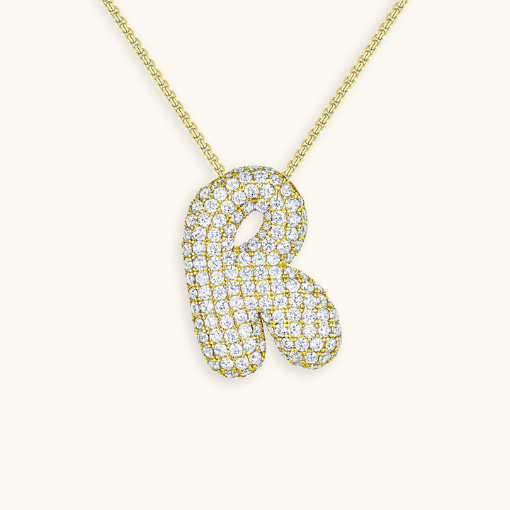Melanie – Doble corazón en collar dorado