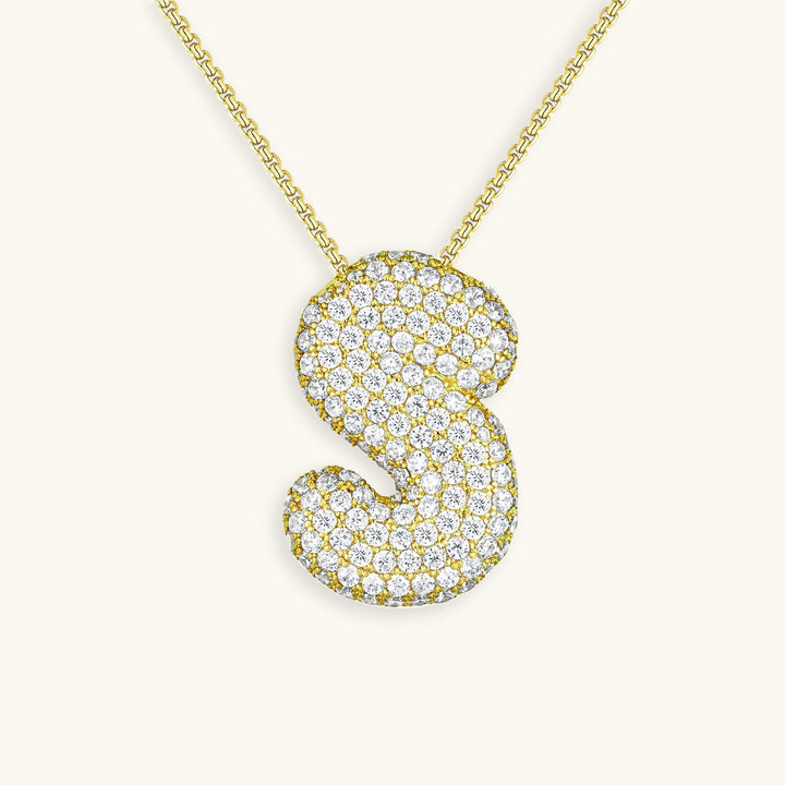 Melanie – Doble corazón en collar dorado