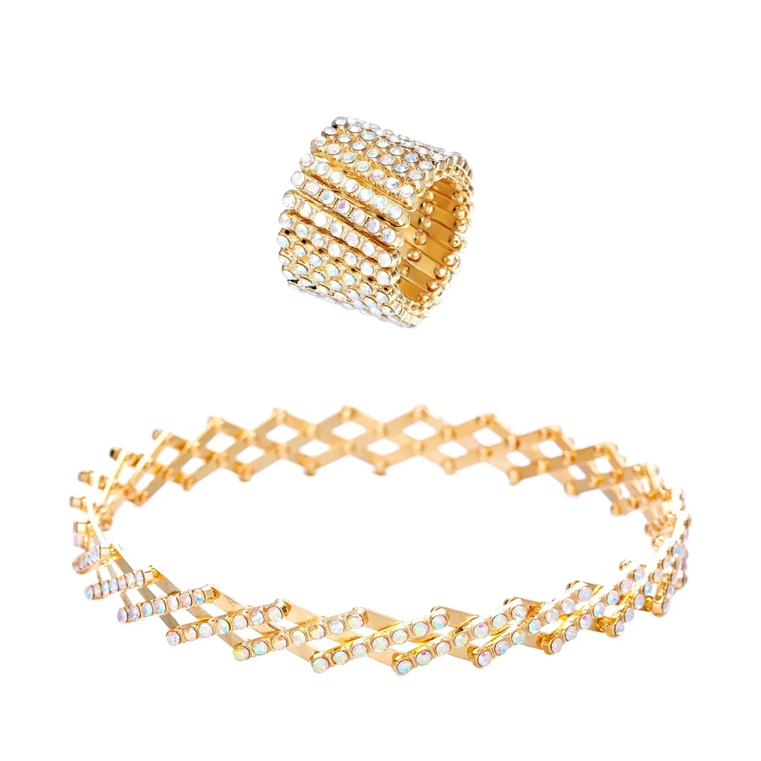 Diana - Anillo y Pulsera en Oro