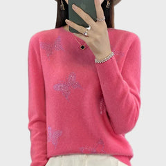 Jersey de Cuello Alto con Estampado de Mariposas - Raúl & Sara Madrid