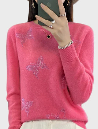 Jersey de Cuello Alto con Estampado de Mariposas - Raúl & Sara Madrid