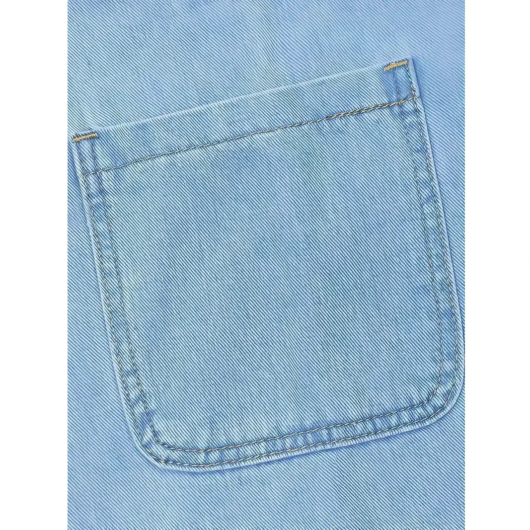 Honorata™ | Vestido de mezclilla sin mangas con fruncidos