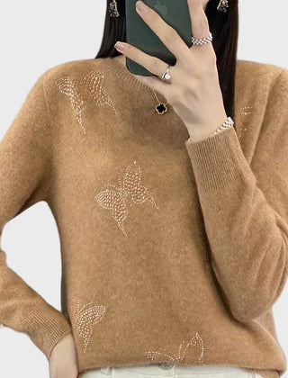 Jersey de Cuello Alto con Estampado de Mariposas - Raúl & Sara Madrid