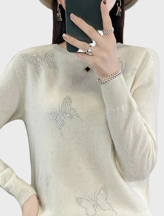 Jersey de Cuello Alto con Estampado de Mariposas - Raúl & Sara Madrid