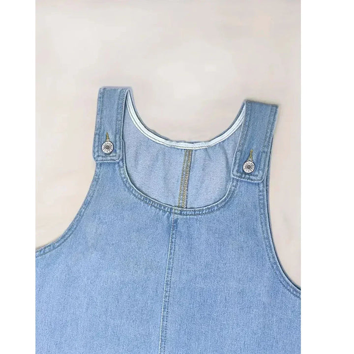 Honorata™ | Vestido de mezclilla sin mangas con fruncidos