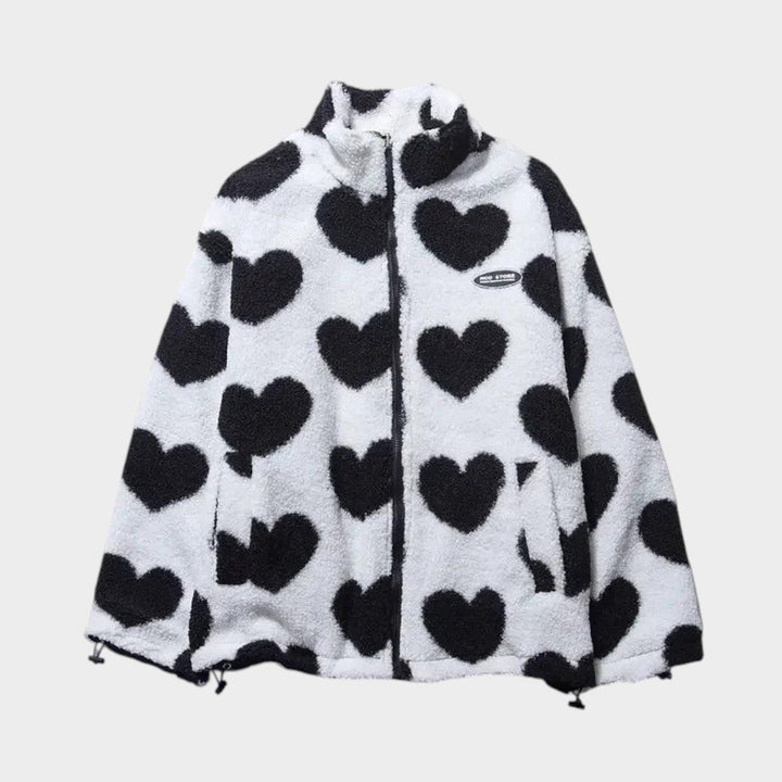 Dianne™ | Chaqueta Reversible con Estampado de Corazones y Diseño Confortable