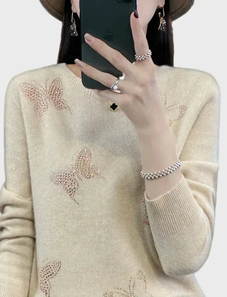 Jersey de Cuello Alto con Estampado de Mariposas - Raúl & Sara Madrid