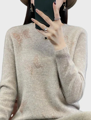 Jersey de Cuello Alto con Estampado de Mariposas - Raúl & Sara Madrid