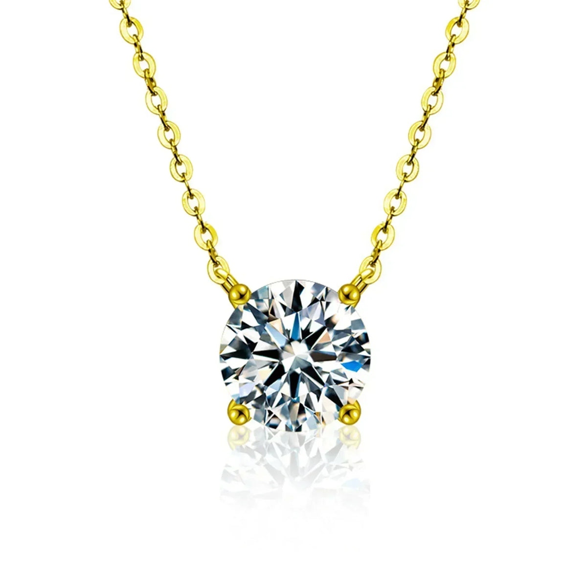 Collar de zirconio con baño de oro de 18k en plata - Raúl & Sara Madrid