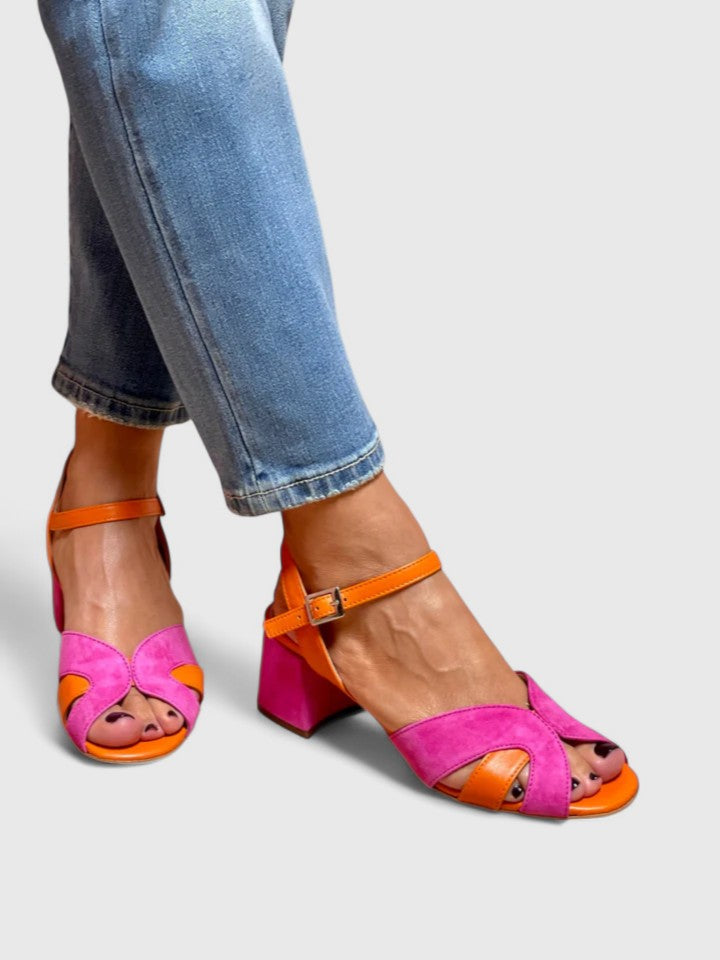 Solange™ | Colorful Wedge Sandals with Adjustable Strap