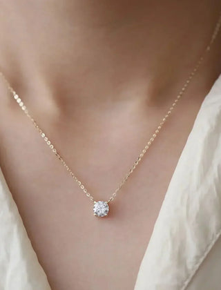 Collar de zirconio con baño de oro de 18k en plata - Raúl & Sara Madrid