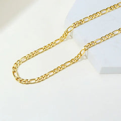 Collar dorado de diseño minimalista con eslabones - Raúl & Sara Madrid