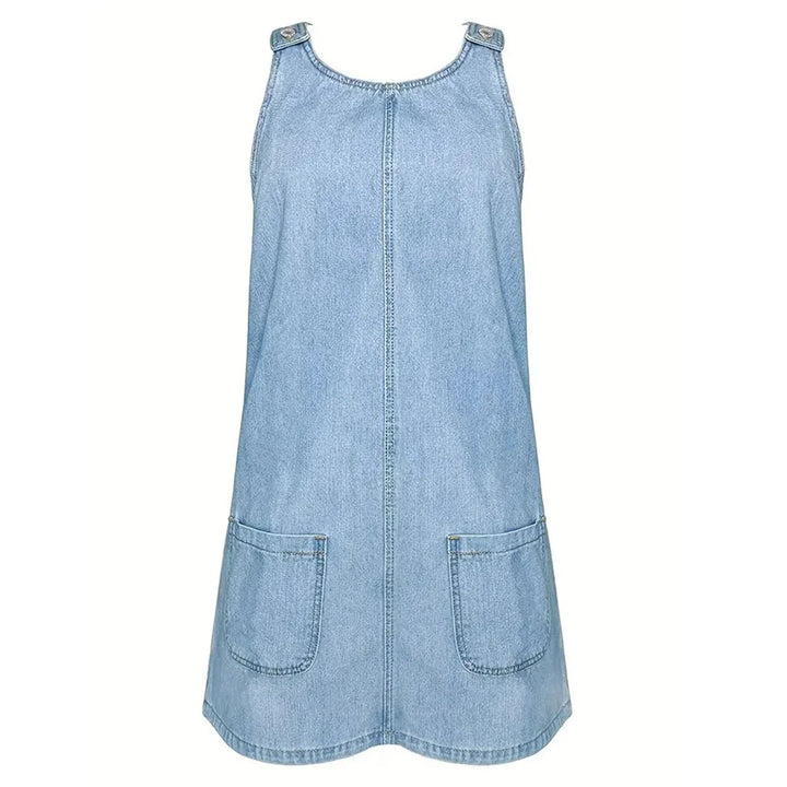 Honorata™ | Vestido de mezclilla sin mangas con fruncidos