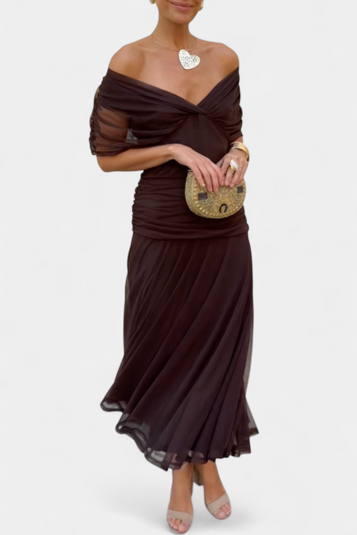 Alondra™ | Vestido largo floral con escote en V
