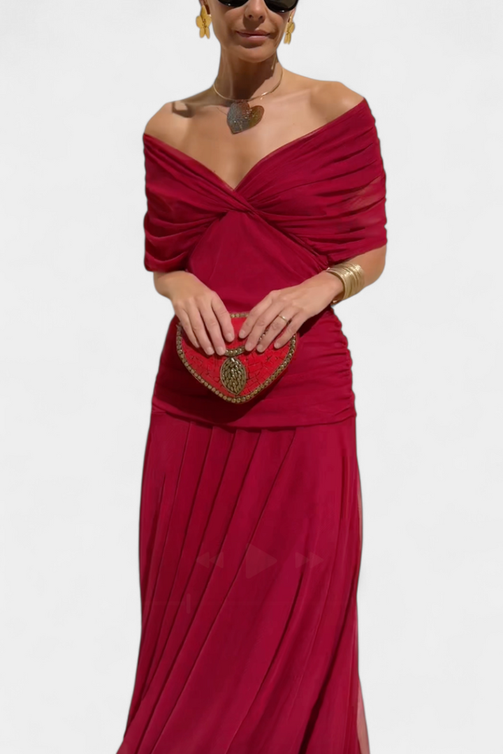 Alondra™ | Vestido largo floral con escote en V