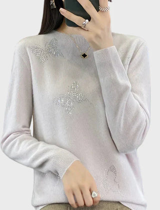 Jersey de Cuello Alto con Estampado de Mariposas - Raúl & Sara Madrid
