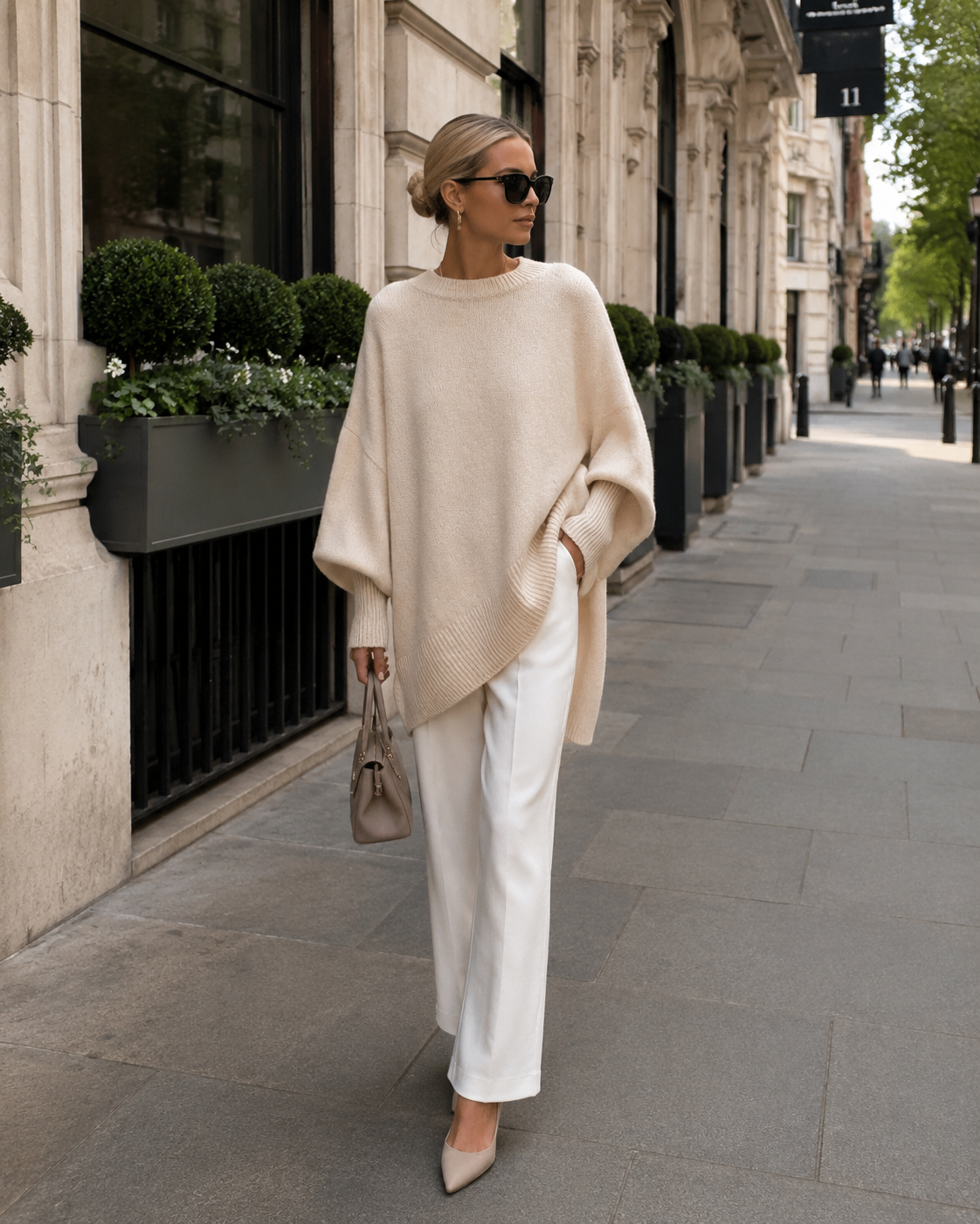 Piper Pull Oversize Femme – Col Rond, Coupe Ample & Manches Larges