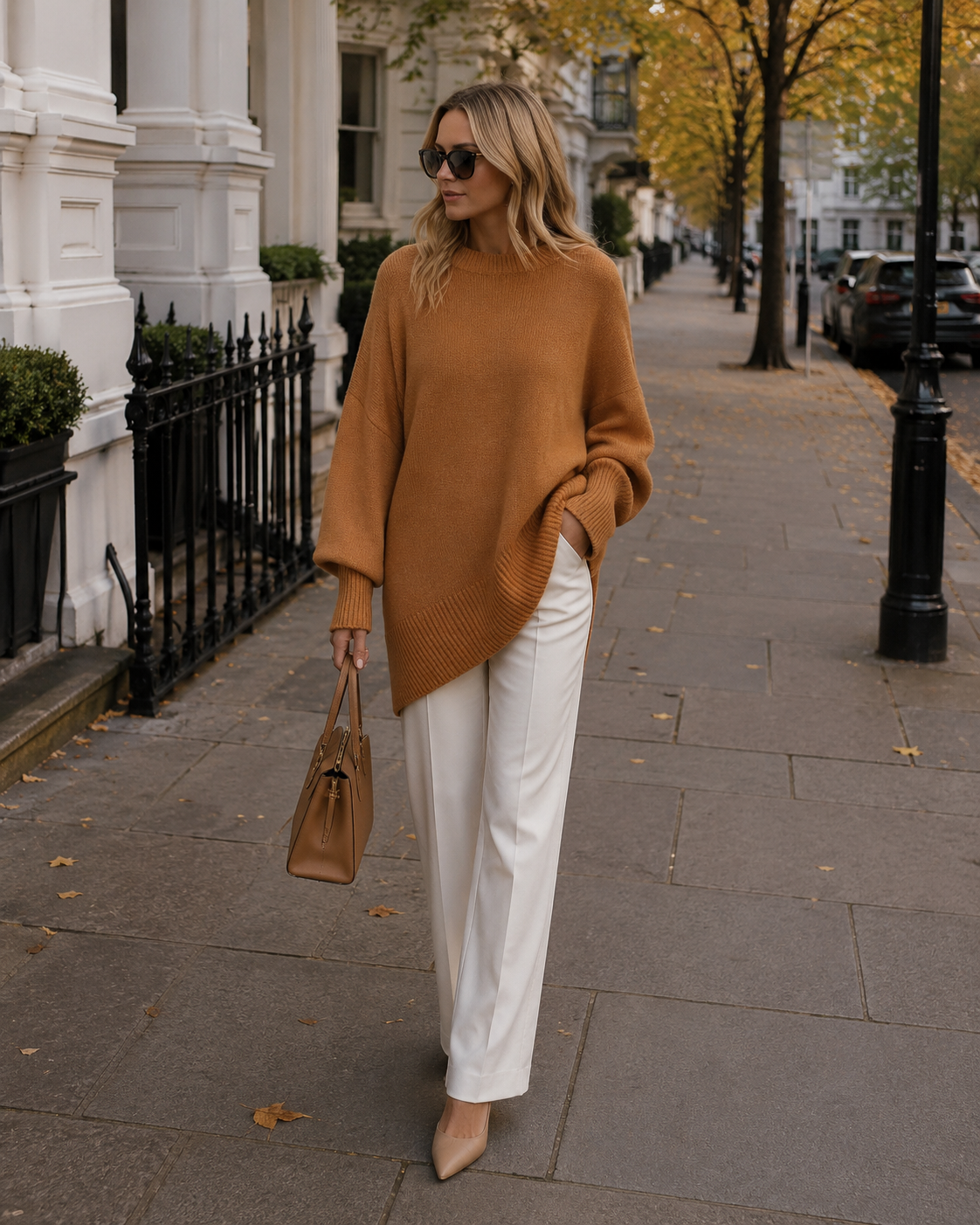 Piper Pull Oversize Femme – Col Rond, Coupe Ample & Manches Larges