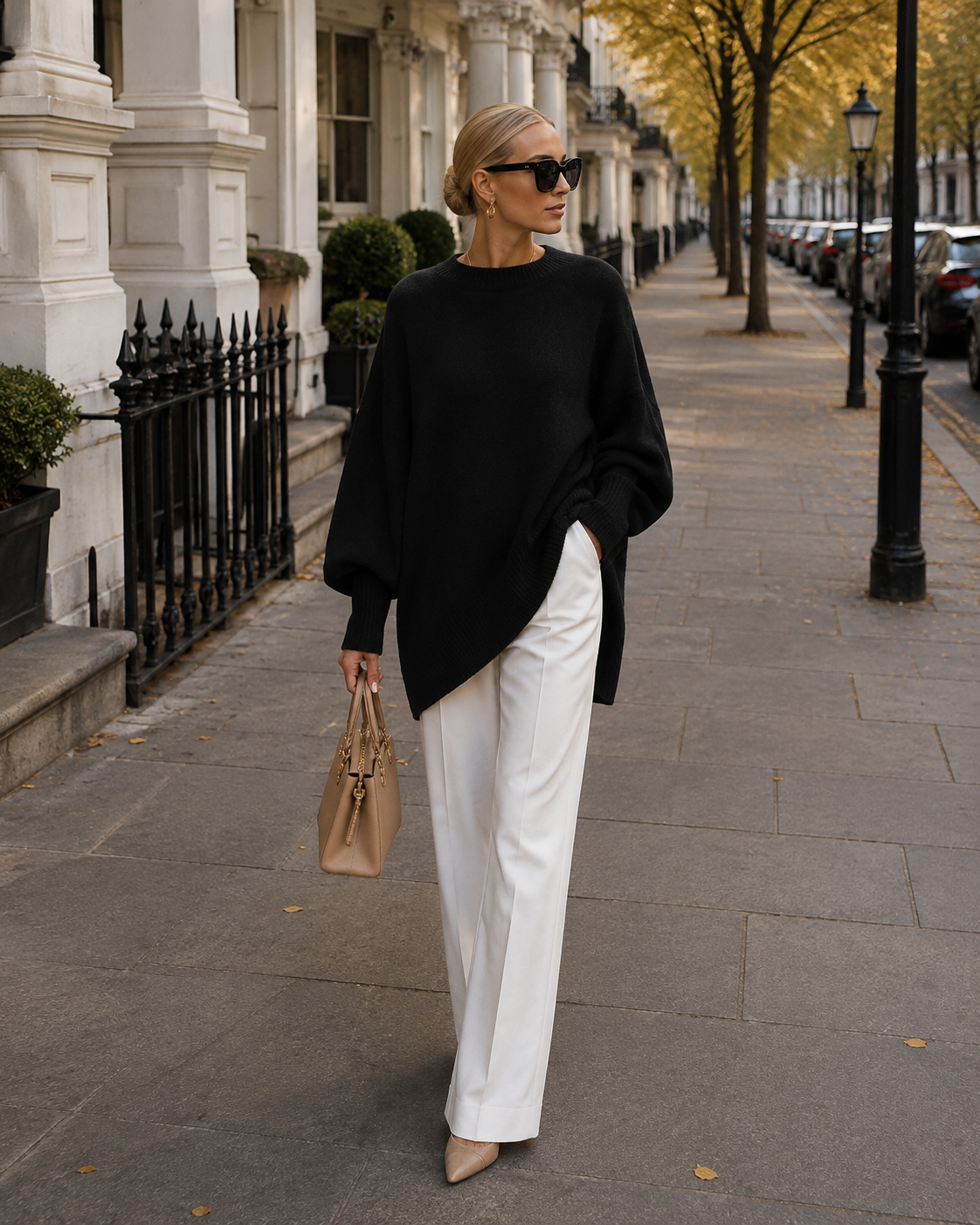 Piper Pull Oversize Femme – Col Rond, Coupe Ample & Manches Larges