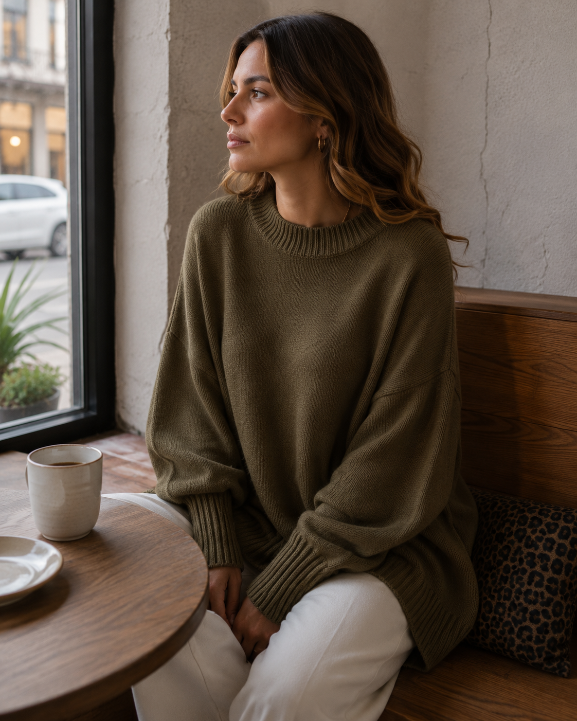 Blythe Pull Poncho Femme – Maille Douce, Manches Chauve-Souris & Ourlet Asymétrique