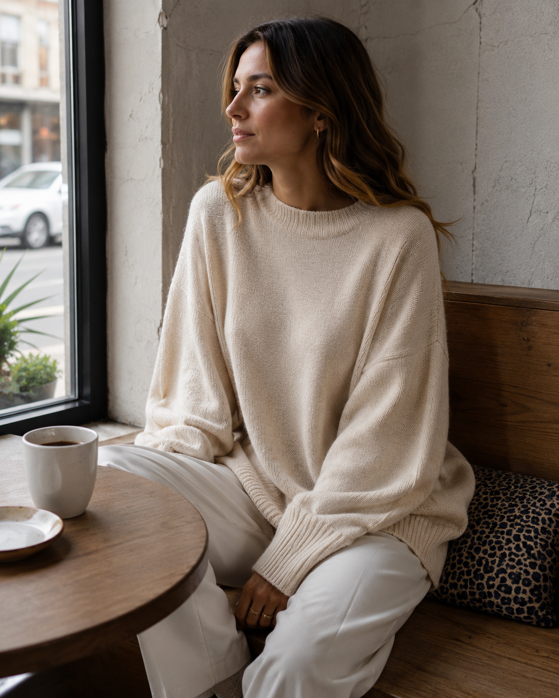 Blythe Pull Poncho Femme – Maille Douce, Manches Chauve-Souris & Ourlet Asymétrique