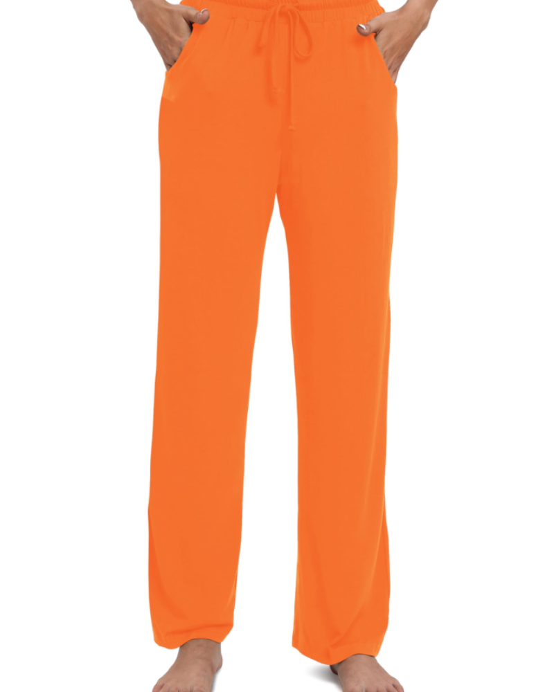 Amelina Pantalon Femme Droit Stretch – Taille Élastique avec Cordon, Poches & Tissu Léger