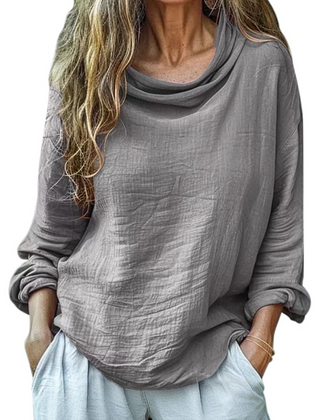 Grace · Blusa de lino y algodón